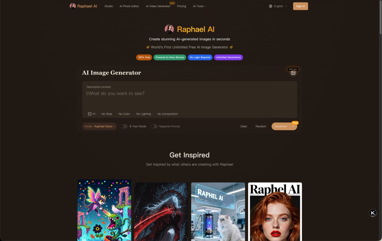Raphael - AI 生成的设计工具