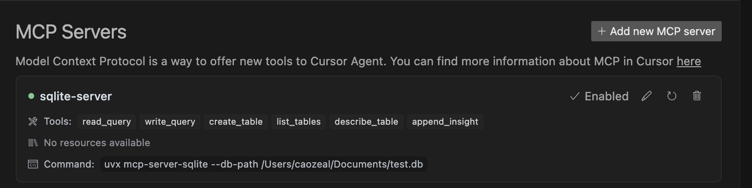 cursor mcp server
